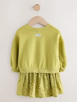 Next Mesh Skirt Sweat Dress (3mths-7yrs)^ Dresses|Dresses