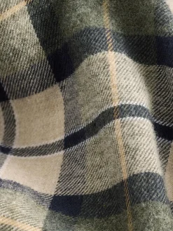 New Next Brushed Flannel Shirt Green Check