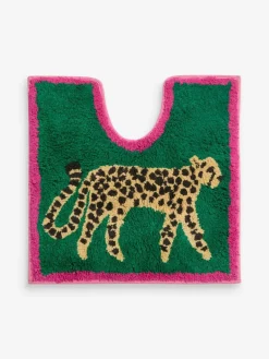 Next Green Cheetah Animal Print Pedestal Mat^ Towels & Bathmats
