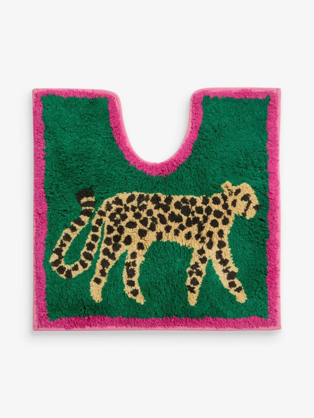 Next Green Cheetah Animal Print Pedestal Mat^ Towels & Bathmats