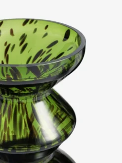 New Next Green Confetti Glass Pillar Candle Holder