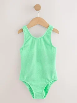 Next Crinkle Swimsuit (3-16yrs) Green