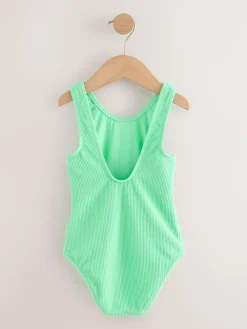 Next Crinkle Swimsuit (3-16yrs) Green