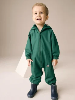 Next Green Crocodile Waterproof Fleece Lined Puddlesuit (3mths-7yrs)^BOY Baby Winter Clothing|Coats, Jackets & Pramsuits