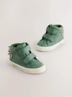 Next Wide Fit (G) Touch Fastening Boots Green Crocodile