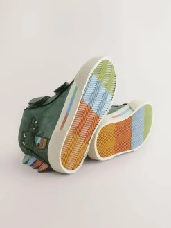 Next Wide Fit (G) Touch Fastening Boots Green Crocodile