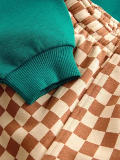 Next Green Croissant Single Sweatshirt And Stripe Joggers Set (3mths-7yrs)^BOY Cosy Club|Sweatshirts & Hoodies