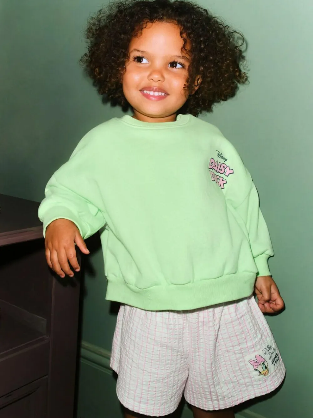 Next Green Daisy Duck Shorts Set (3mths-7yrs)^ Sets & Coords|Shorts