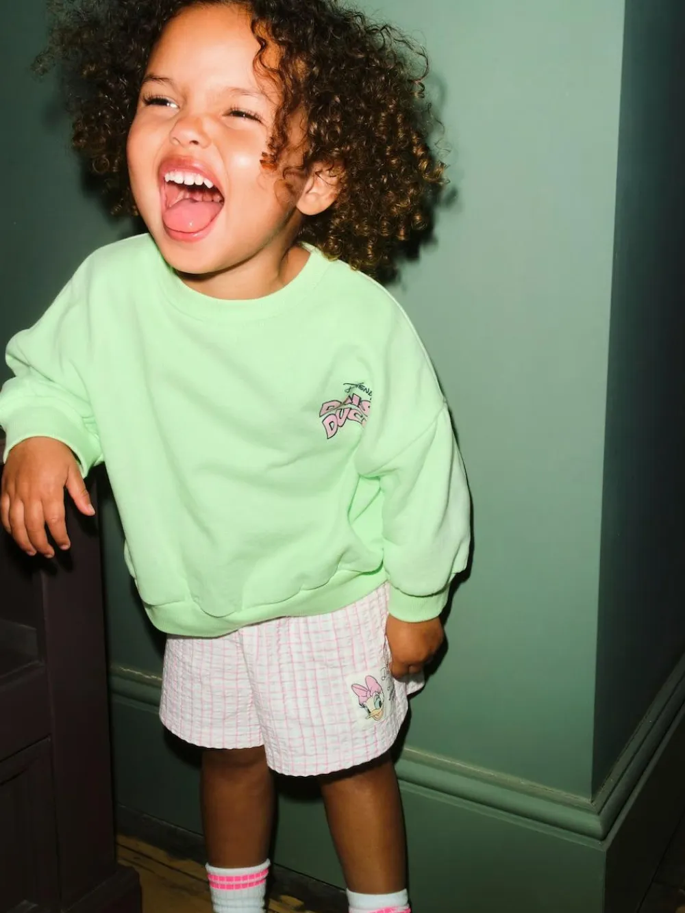 Next Green Daisy Duck Shorts Set (3mths-7yrs)^ Sets & Coords|Shorts