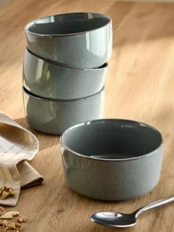 Next Green Dalton Set of 4 Cereal Bowls^ Dinner Sets & Pasta Bowls