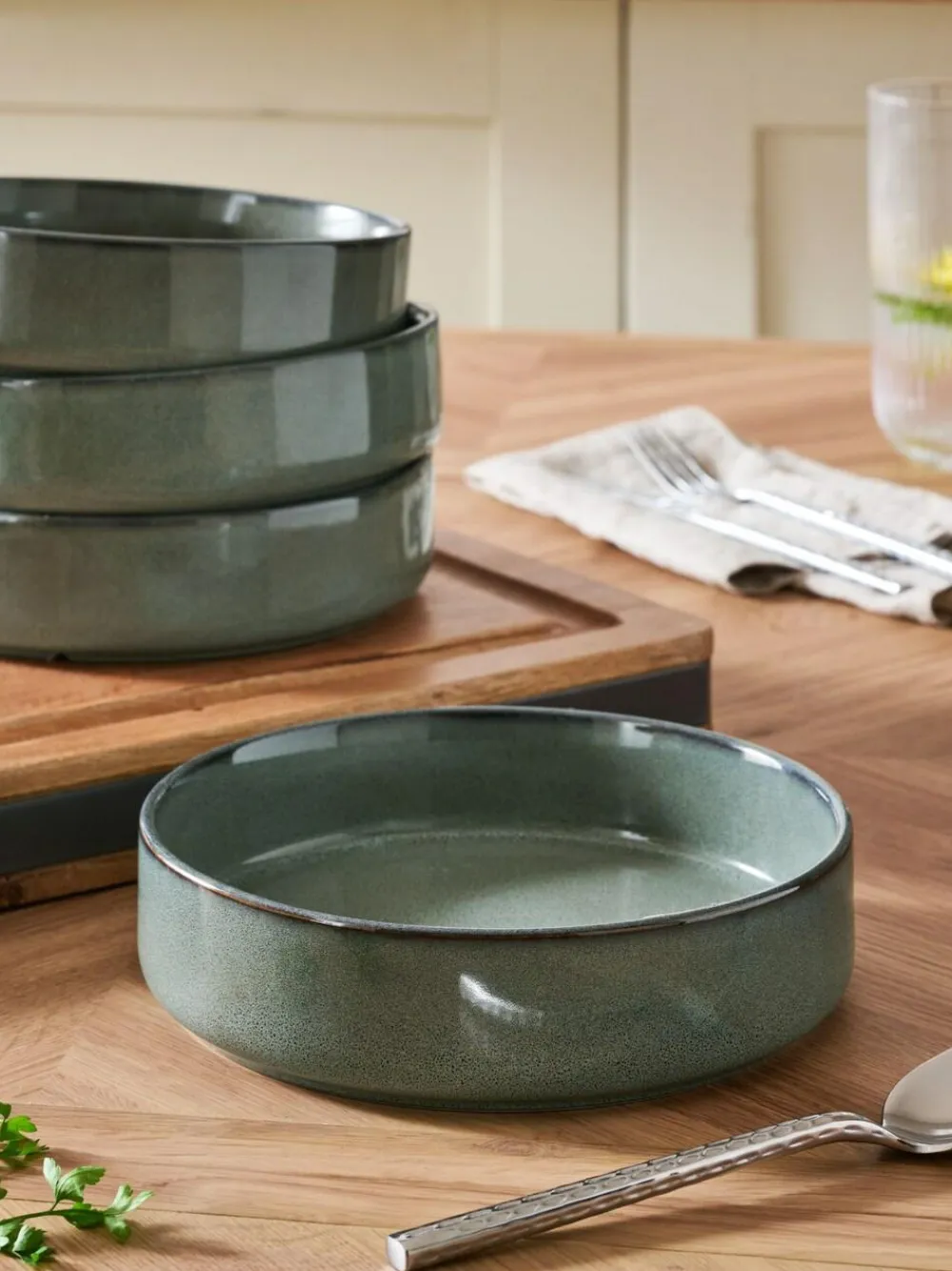 Clearance Next Green Dalton Set of 4 Pasta Bowls