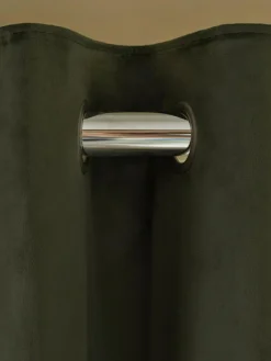 Online Next Green Dark Matte Velvet Blackout/Thermal Curtains