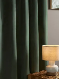 Next Green Dark Matte Velvet Super Thermal Curtains^ Curtains & Blinds