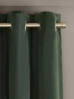 Next Green Dark Matte Velvet Super Thermal Curtains^ Curtains & Blinds