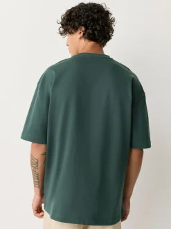 Hot Next Green Dark Relaxed Fit Heavyweight T-Shirt