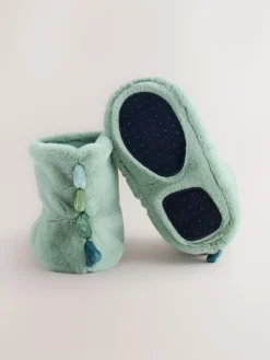 Best Next Soft Slipper Socks Green Dino