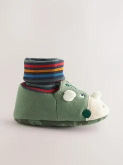 Discount Next Green Dinosaur Baby Sock Top Boot Shoes (0-18mths)