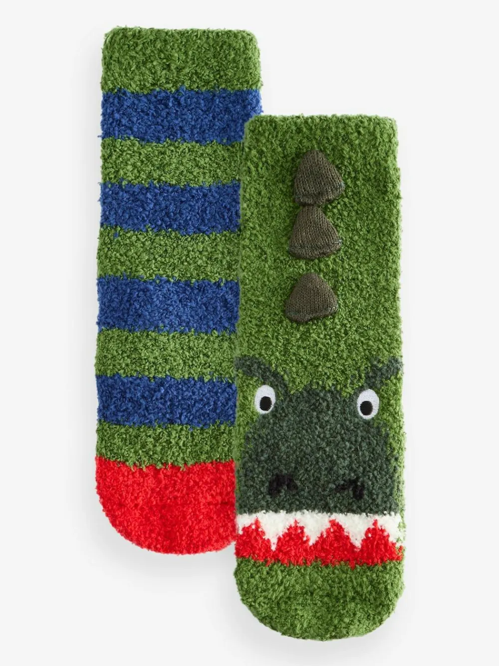 Next Green Dinosaur Cosy Socks 2 Pack^BOY Socks