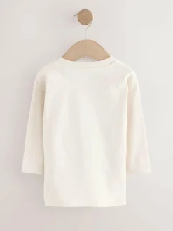 Next Green Dinosaur Long Sleeve Graphic Print T-Shirts 3 Pack (3mths-7yrs)