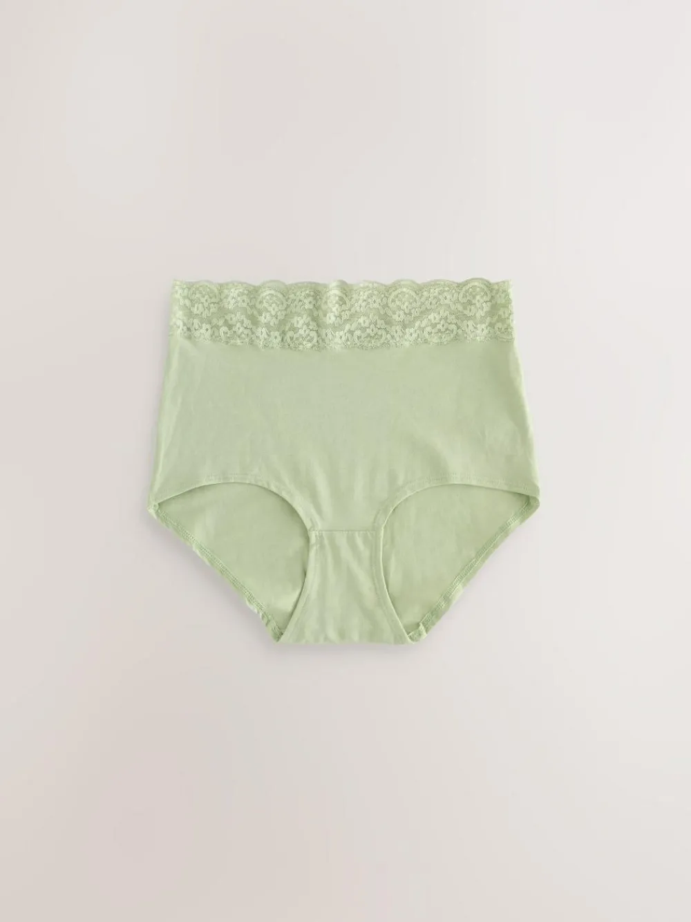 Sale Next Green Ditsy Floral Full Brief Cotton Lace Knickers 4 Pack