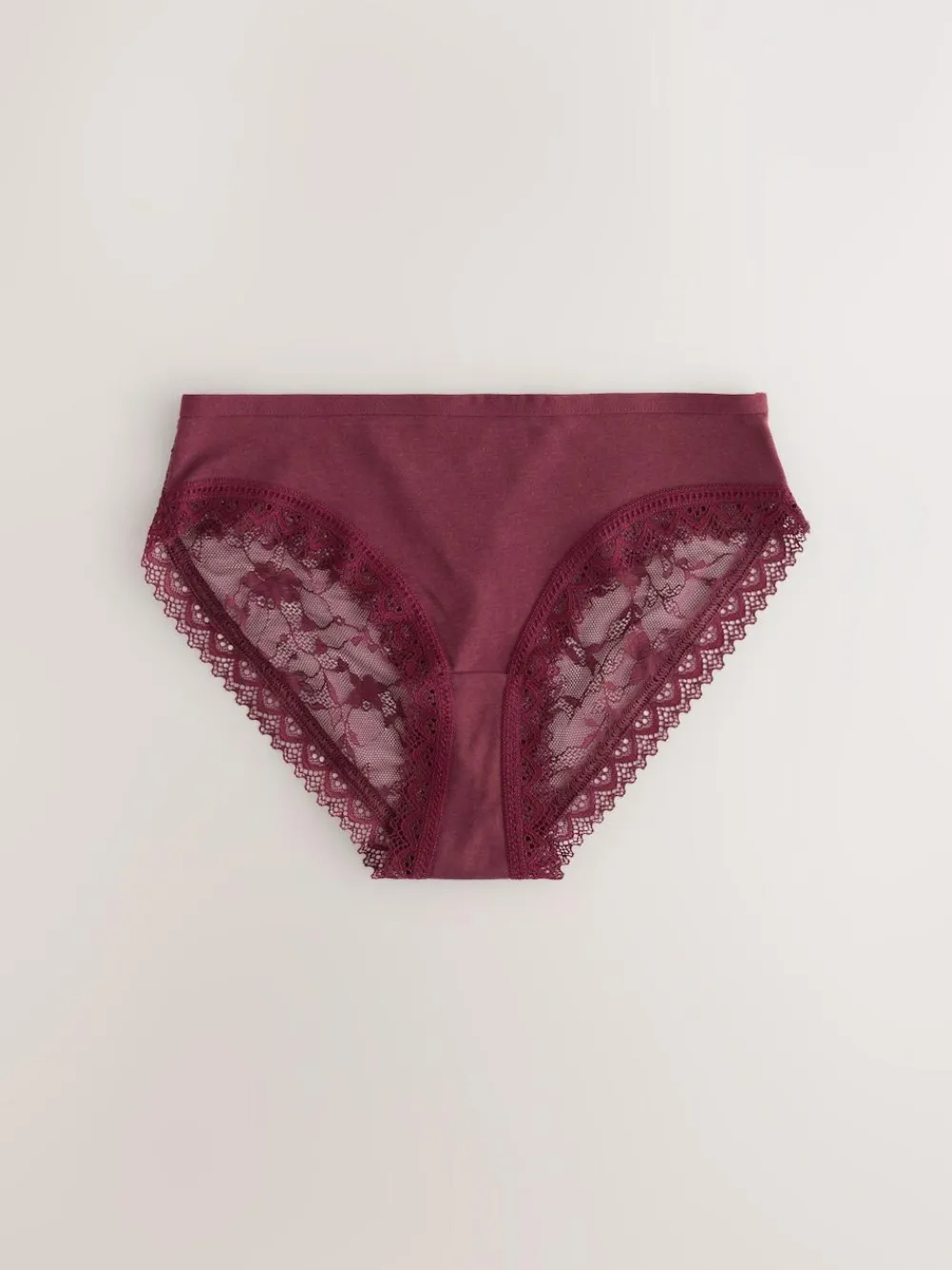 Outlet Next Green Ditsy Floral High Leg Cotton Lace Knickers 4 Pack