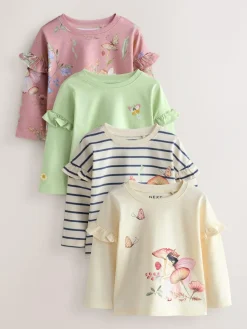 Best Next Long Sleeve Tops 4 Pack (3mths-7yrs) Green Fairy