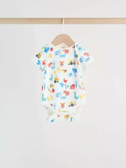 Outlet Next Green Farm 5 Pack Short Sleeve Baby Bodysuits