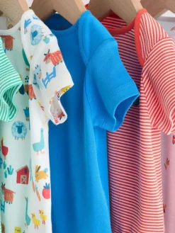 Outlet Next Green Farm 5 Pack Short Sleeve Baby Bodysuits