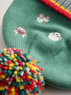 Sale Next Baby Hamish and Friends Knitted Hat (0mths-2yrs) Green Farmyard