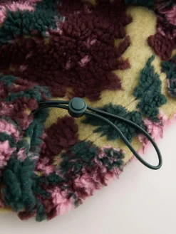 Next Jacquard Teddy Borg Quarter Zip Fleece Sweatshirt^Women Loungewear|Coats & Jackets