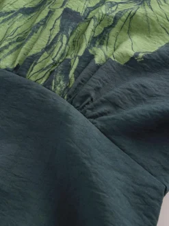 Next Print Puff Sleeve Midi Dress^Women Midi Dresses|Occasion Dresses