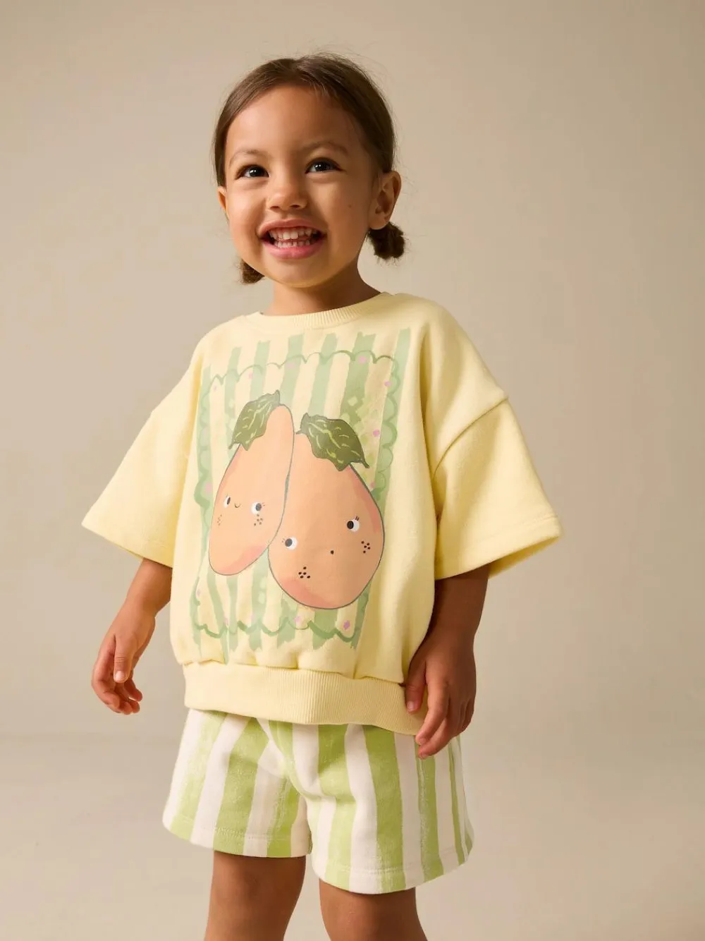 Next Green Fruit Top and Shorts Set (3mths-7yrs)