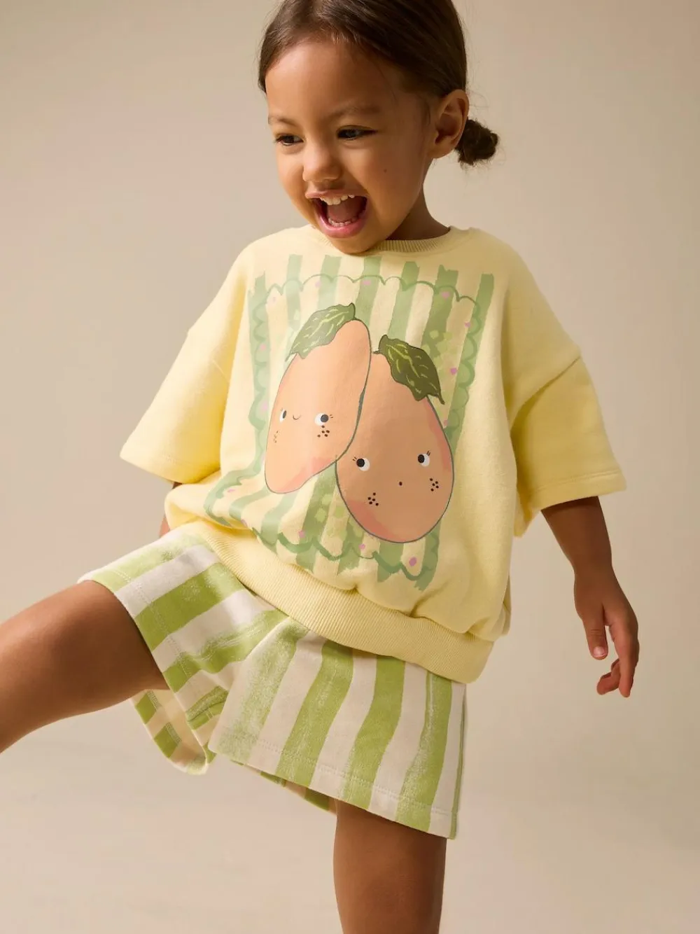 Next Green Fruit Top and Shorts Set (3mths-7yrs)
