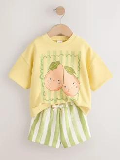 Next Green Fruit Top and Shorts Set (3mths-7yrs)