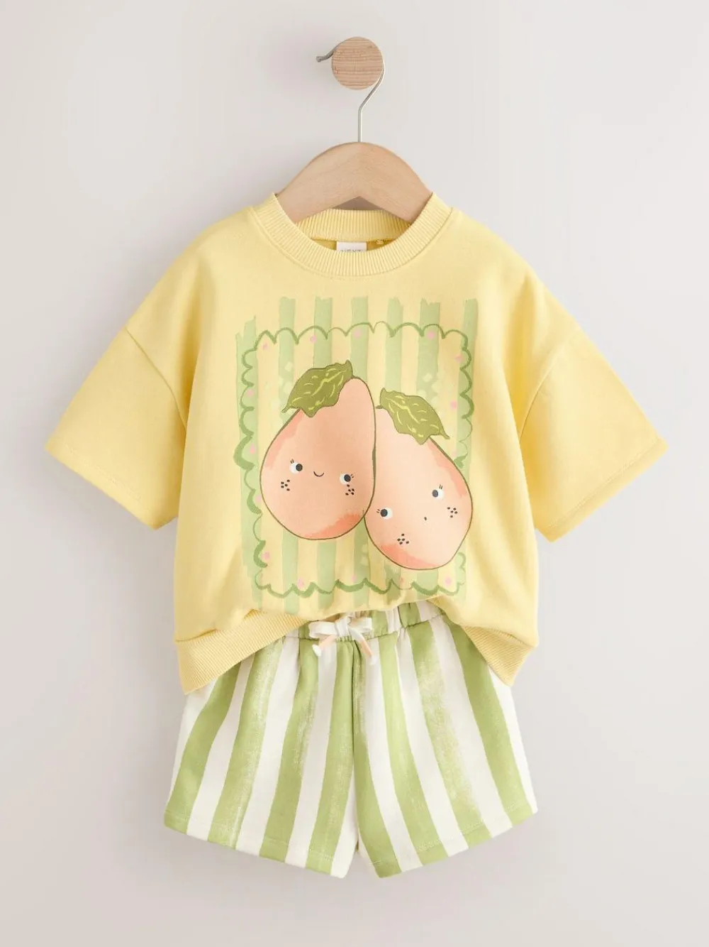 Next Green Fruit Top and Shorts Set (3mths-7yrs)