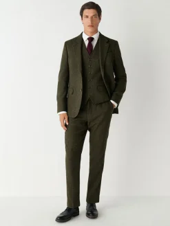 Discount Next Herringbone Wool Blend Suit Waistcoast Green