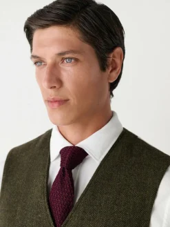 Discount Next Herringbone Wool Blend Suit Waistcoast Green