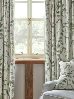 Next Isla Floral Print Pencil Pleat Blackout/Thermal Curtains^ Curtains & Blinds