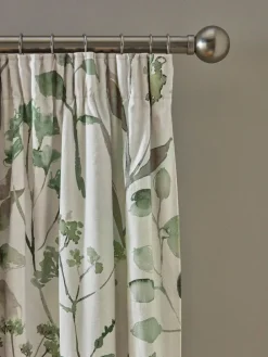 Next Isla Floral Print Pencil Pleat Blackout/Thermal Curtains^ Curtains & Blinds