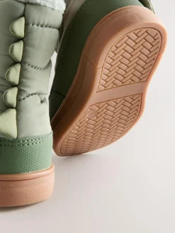 Next Green Khaki Dino Thermal Thinsulate™ Lined Quilted Water Resistant Boots^BOY Baby Boots|Boots
