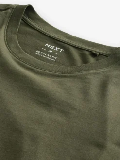 Next Green Khaki Regular Fit Essential Crew Neck Cotton T-Shirt^ Loungewear