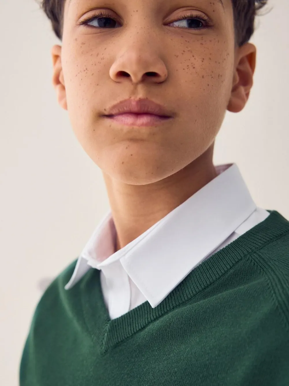 Clearance Next Green Knitted V-Neck School Jumper (3-16yrs)