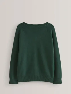 Clearance Next Green Knitted V-Neck School Jumper (3-16yrs)