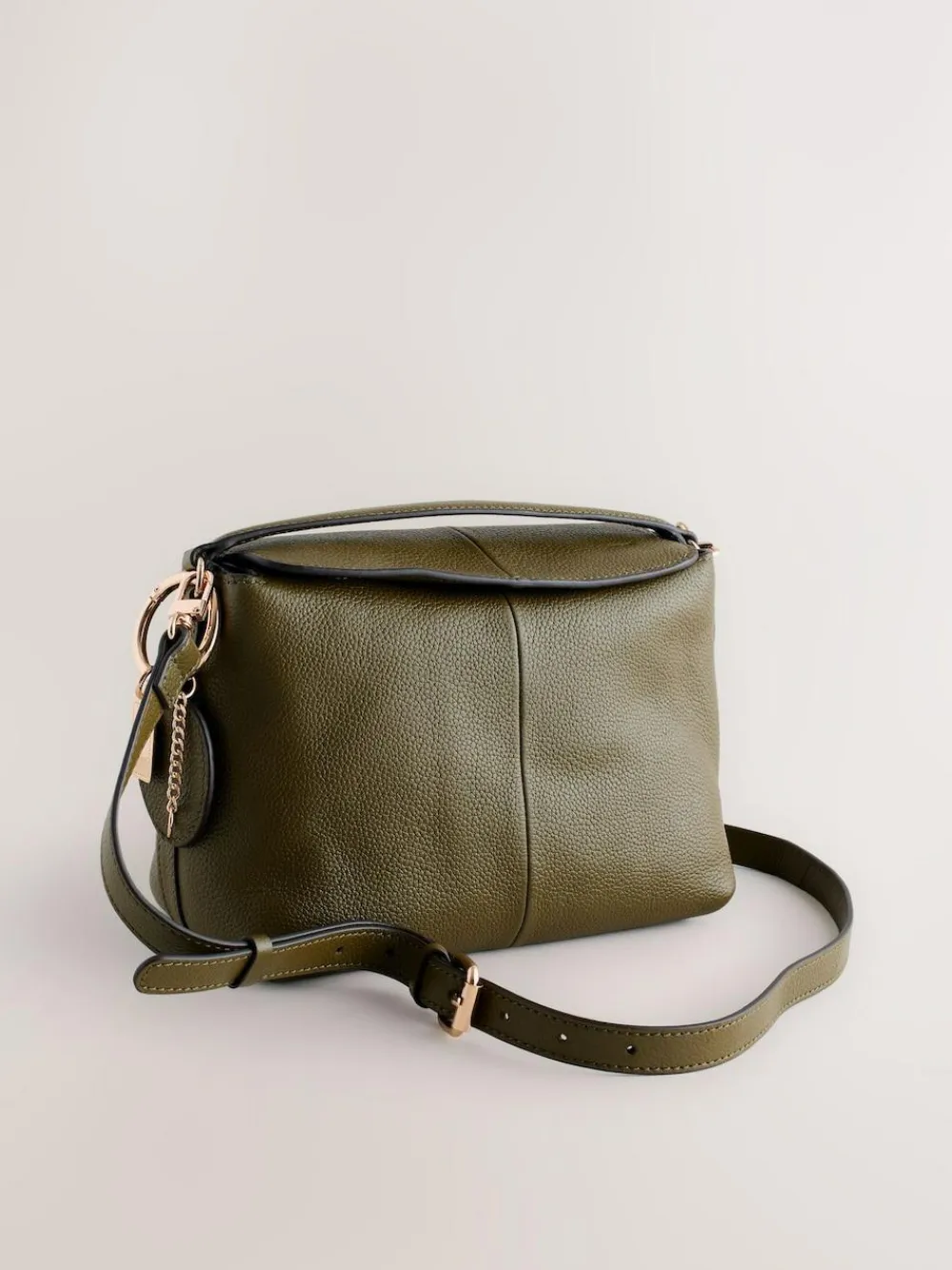 Sale Next Green Leather Slouchy Cross-Body Bag