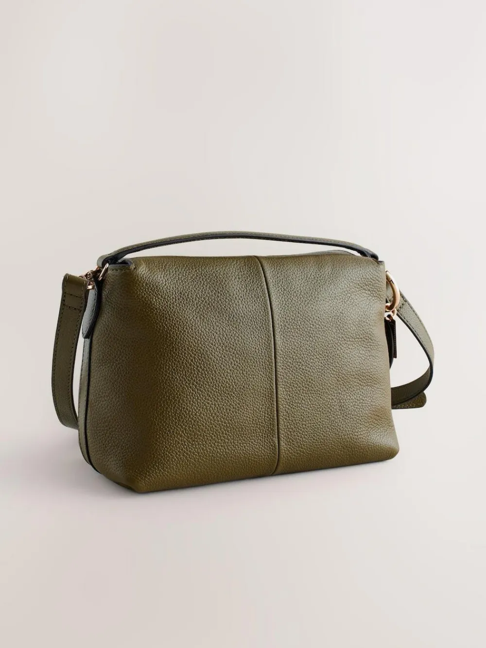 Sale Next Green Leather Slouchy Cross-Body Bag