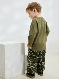 Hot Next Green Leopard Print Printed Pull On Wide Trousers (3mths-7yrs)