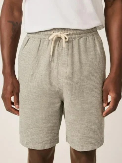 Clearance Next Linen Blend Elasticated Waist Shorts Green