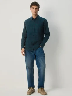 Next Green Long Sleeve Check Shirt^ Shirts