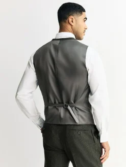 Hot Next Merino Wool Blend Suit Waistcoat Green