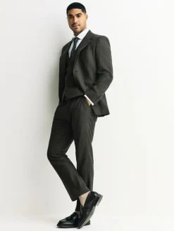 Hot Next Merino Wool Blend Suit Waistcoat Green